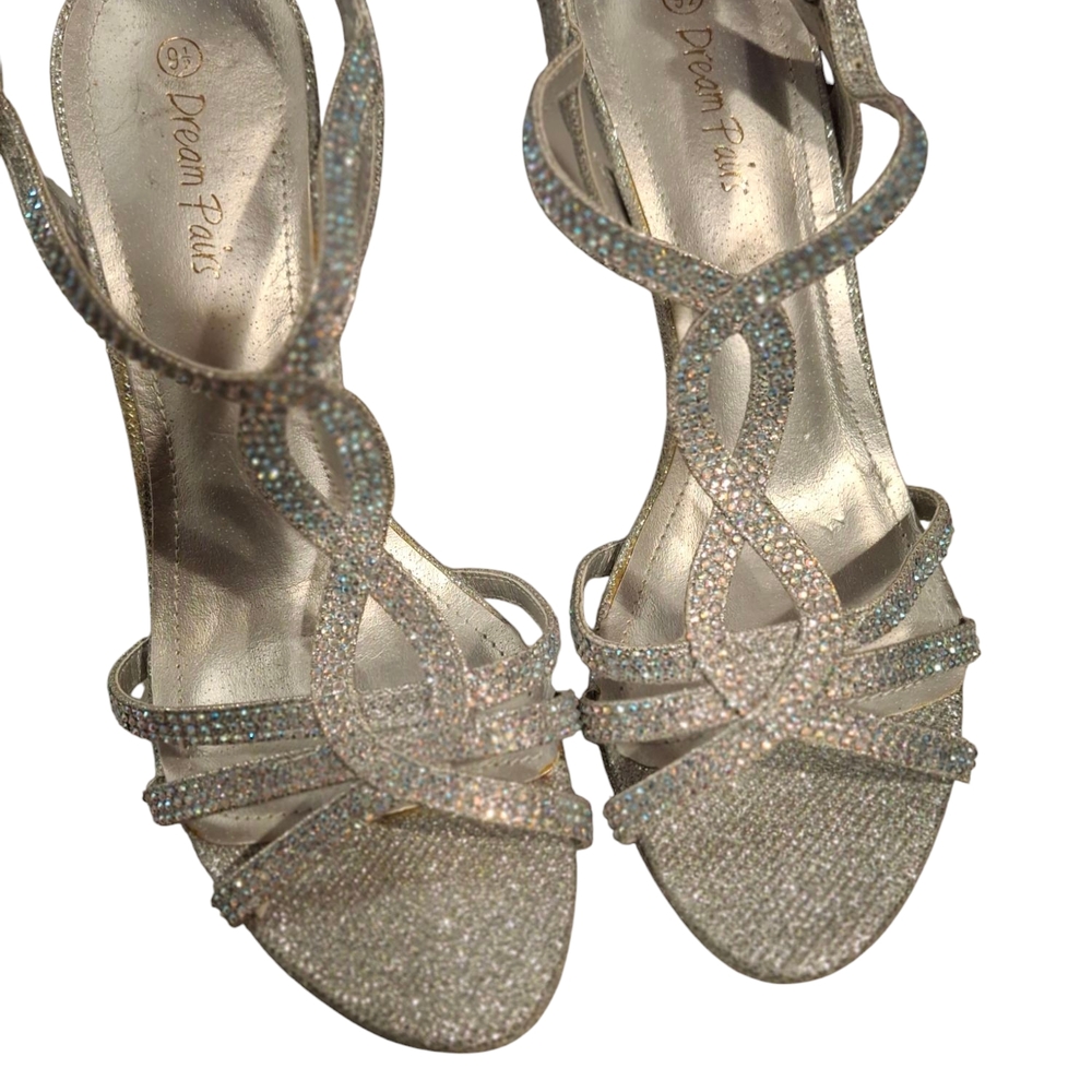 Dream Pairs Silver Strappy Women's Sandals